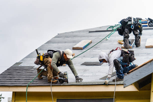 Professional Roofing technician working in Aredale, IA